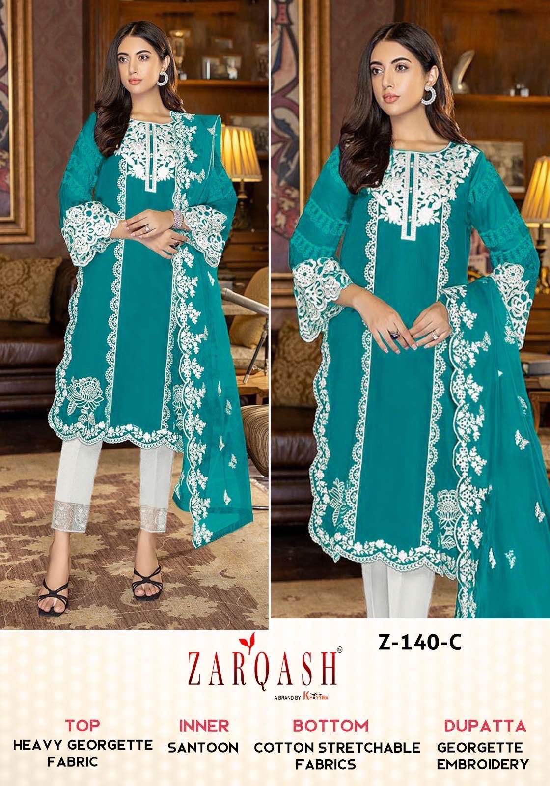 Zarqash Z 140 Readymade Designer Georgette Pakistani Suits
